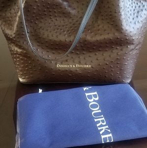 NEW Authentic Dooney & Bourke Ostrich Flynn Bag
